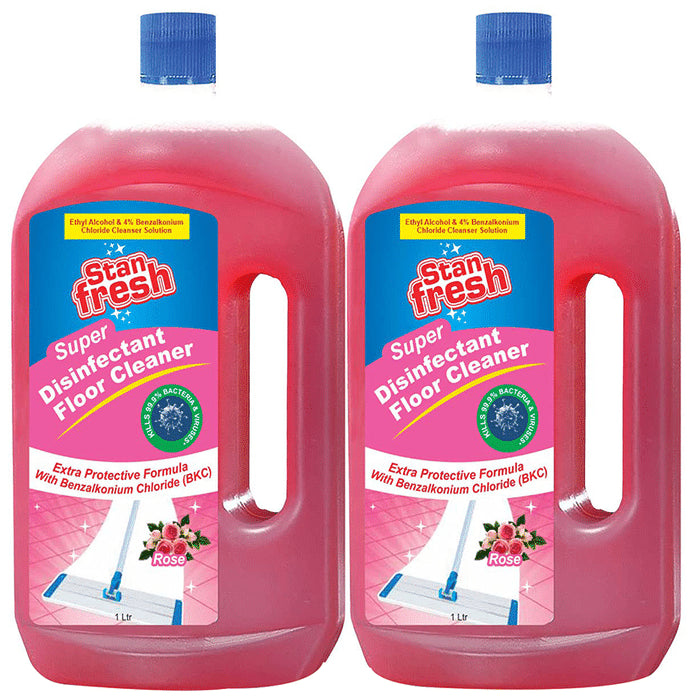 Stanfresh Super Disinfectant Floor Cleaner (1 Litre Each) Rose
combo pack of 2 bottles