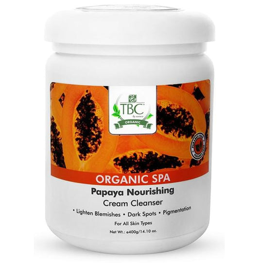 TBC Cream Cleanser Organic Spa Papaya Skin Nourishing
jar of 400 gm Cleanser