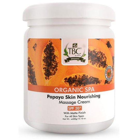 TBC Organic Spa Papaya Skin Nourishing Massage Cream
jar of 400 gm Cream