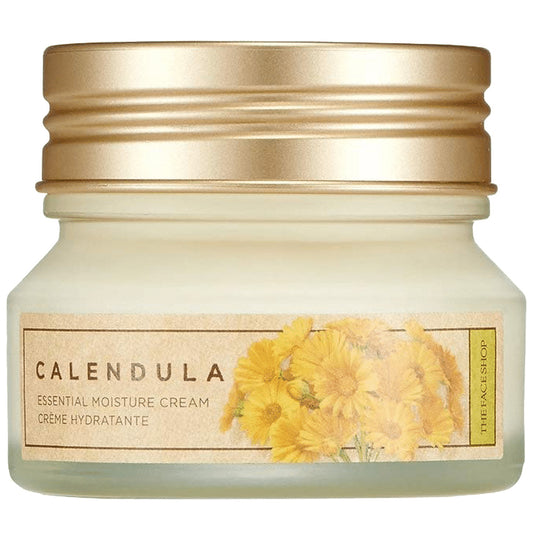The Face Shop Calendula Essential Moisture Cream With Squalene, Face Cream To Reduce Acne & Dark Spots On Senstive Skin
jar of 50 ml Cream
