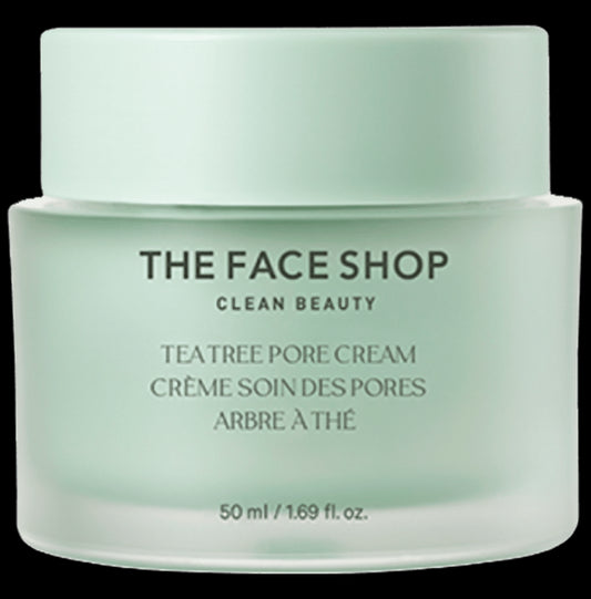 The Face Shop Tea Tree Pore Cream With Ip- Bha, Pha & Hyaluronic Acid, Ideal Moisturizer For Pore Care, Acne Prone & Sensitive Skin
jar of 50 ml Cream