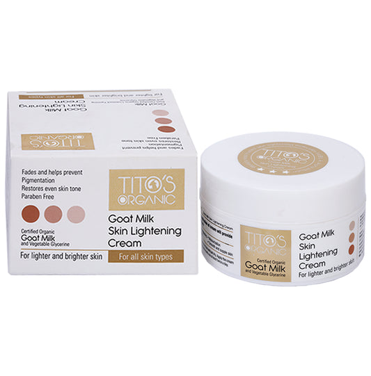 Tito's Organic Goat Milk Skin Lightening Cream
box of 50 gm Cream