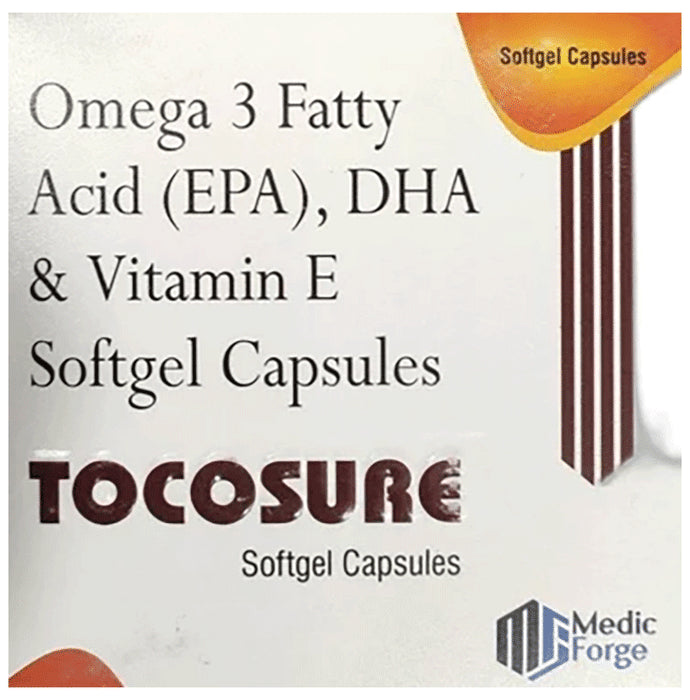 Tocosure Softgel Capsule
strip of 10 soft gelatin capsules