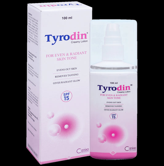 Tyrodin Creamy Lotion | For Even & Radiant Skin Tone | SPF 15
bottle of 100 ml Lotion