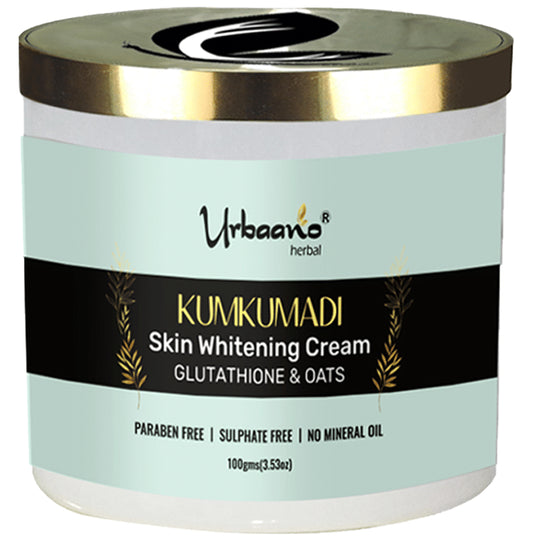 Urbaano Herbal Kumkumadi Cream Skin Whitening Glutathione & Oats
jar of 100 gm Cream