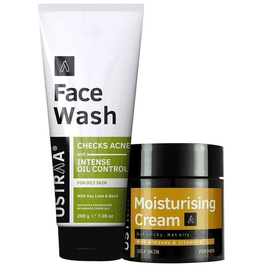 Ustraa Oil Control Pack (Face Wash Oily Skin 200gm & Moisturising Cream Oily Skin 100gm)
combo pack of 2 Packs