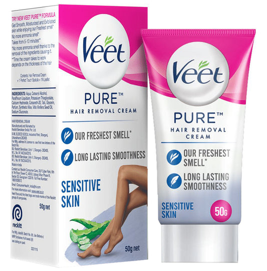 Veet Pure Hair Removal Cream for Women | No Ammonia Smell | For Sensitive Skin
tube of 50 gm Cream
