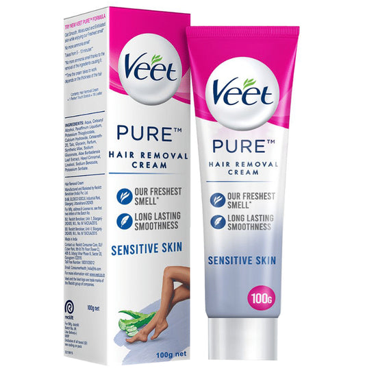 Veet Pure Hair Removal Cream for Women | No Ammonia Smell | For Sensitive Skin
tube of 100 gm Cream