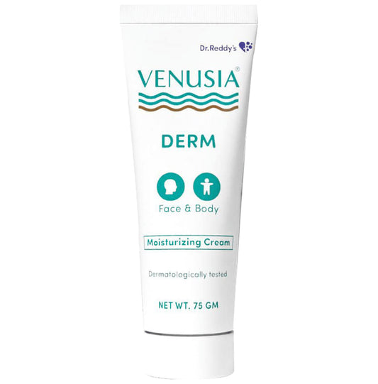 Venusia DERM Face & Body Moisturizing Cream | Nourishes Dry Skin & Relieves Skin Irritation
tube of 75 gm Cream