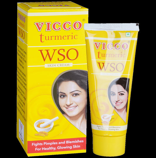 Vicco Turmeric Wso Skin Cream | Fights Pimples & Blemishes
tube of 60 gm Cream