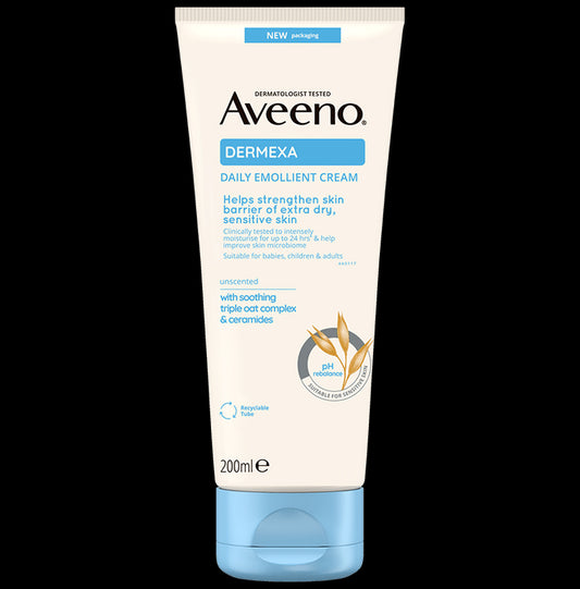 Aveeno Dermexa Cream | Soothes & Protects Atopic-Prone, Itchy & Very Dry Skin
tube of 200 ml Cream