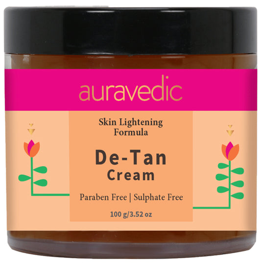 Auravedic Skin Lightening Formula De-Tan Cream
jar of 100 gm Cream