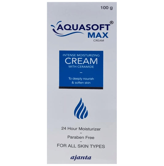 Aquasoft Max Paraben Free Intensive Moisturising Cream | For All Skin Types
bottle of 100 gm Cream
