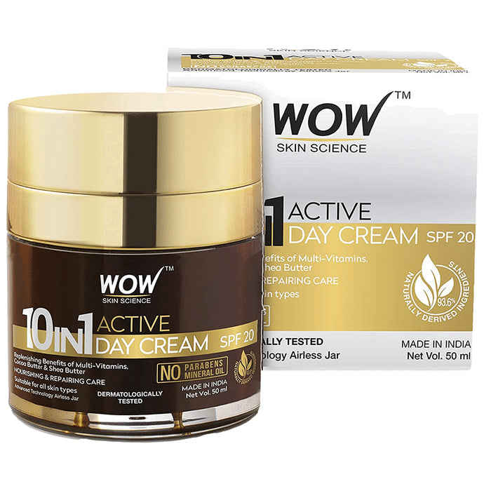WOW Skin Science 10 In 1 Active Day Cream SPF 20
jar of 50 ml Cream