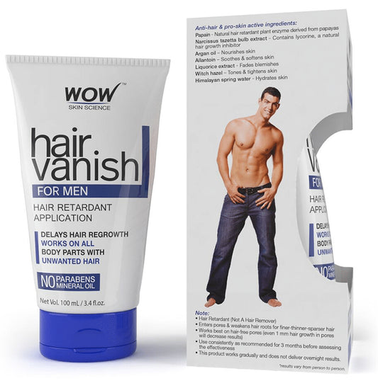 WOW Skin Science Hair Vanish for Men
tube of 100 ml Cream