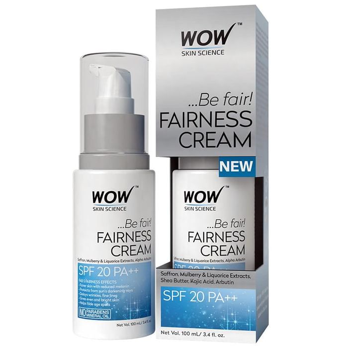 WOW Skin Science SPF 20 Fairness Cream
pump bottle of 100 ml Cream