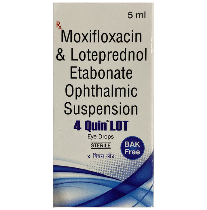 4 Quin Lot Eye Drop Bak Free
5 ml Ophthalmic Suspension