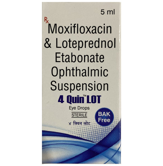 4 Quin Lot Eye Drop Bak Free
5 ml Ophthalmic Suspension