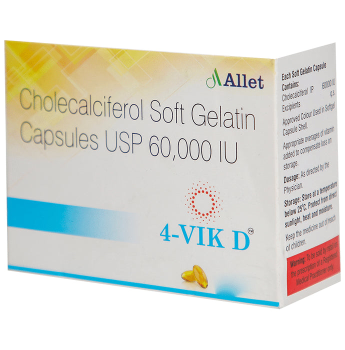 4-Vik D Soft Gelatin Capsule
8 Soft Gelatin Capsule