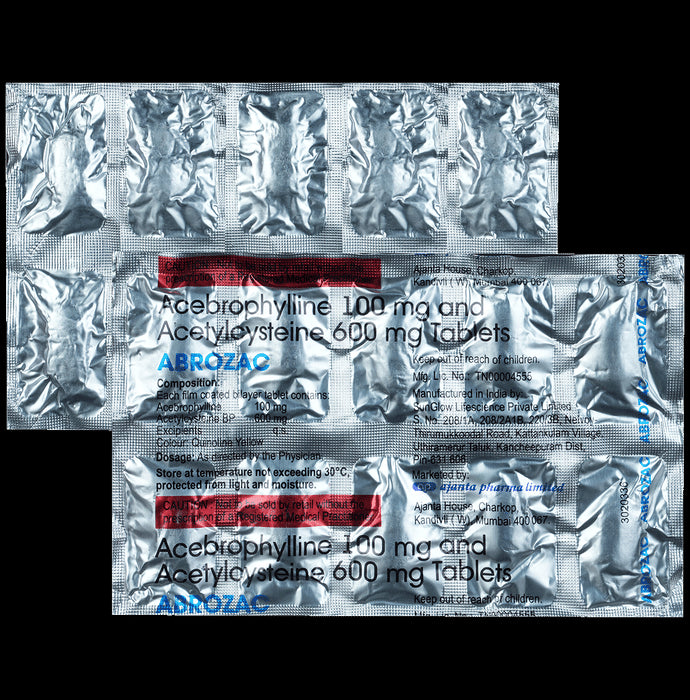 Abrozac 100mg/600mg Tablet
10 Tablet