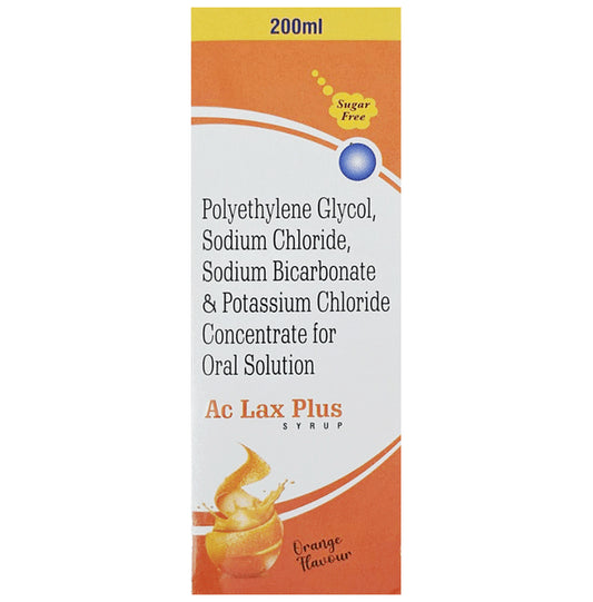 AC Lax Plus Syrup Orange Sugar Free
200 ml Oral Solution