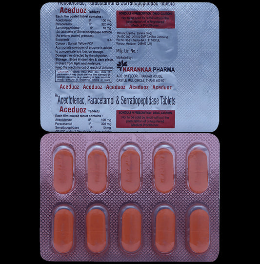 Aceduoz 100mg/325mg/10mg Tablet
10 Tablet