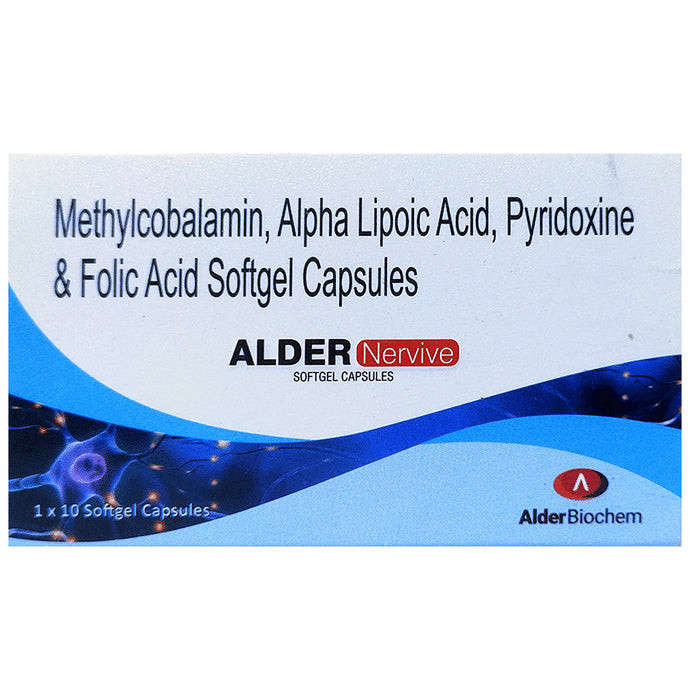 Alder Nervive Softgel Capsule
10 Soft Gelatin Capsule