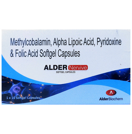 Alder Nervive Softgel Capsule
10 Soft Gelatin Capsule