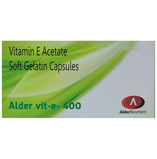 Alder Vit-e 400 Soft Gelatin Capsule
10 Soft Gelatin Capsule