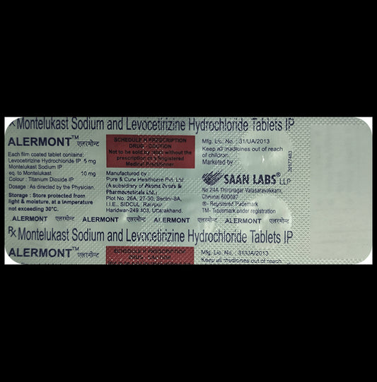 Alermont 5mg/10mg Tablet
10 Tablet