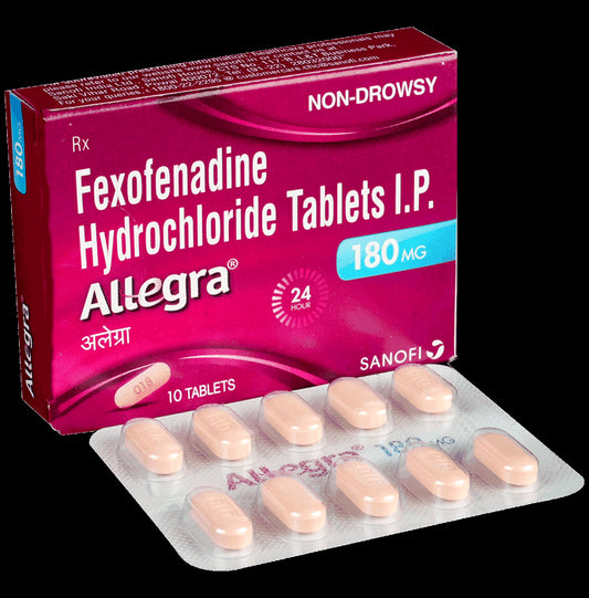 Allegra 180mg Tablet
10 Tablet
