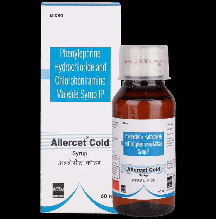 Allercet Cold Syrup
60 ml Syrup