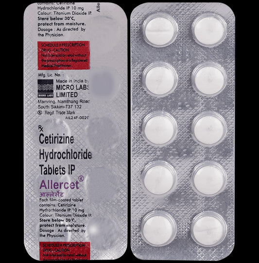 Allercet Tablet
10 Tablet