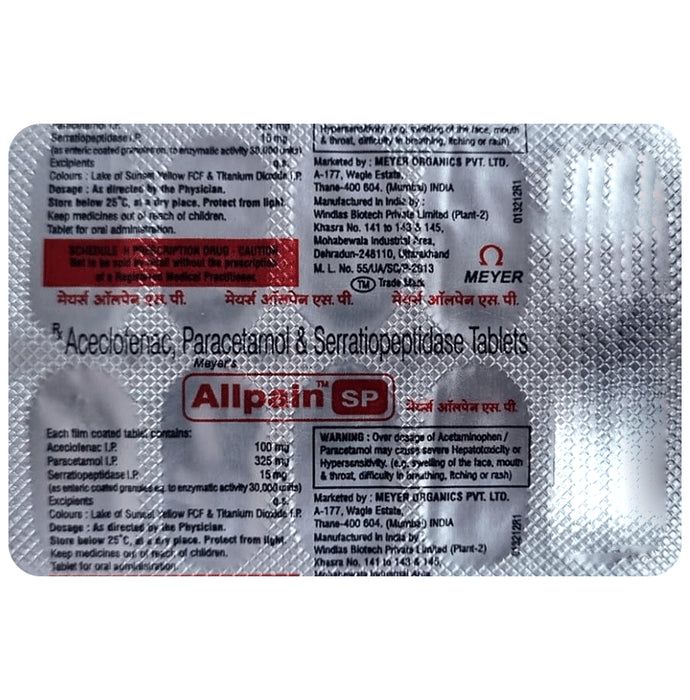 Allpain SP Tablet
10 Tablet