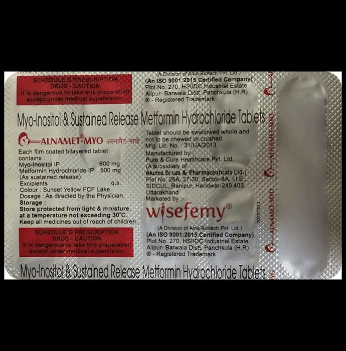 Alnamet Myo 500mg/600mg Tablet
10 Tablet