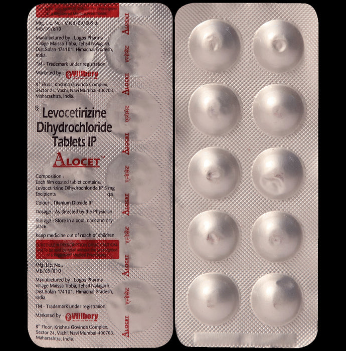 Alocet 5mg Tablet
10 Tablet
