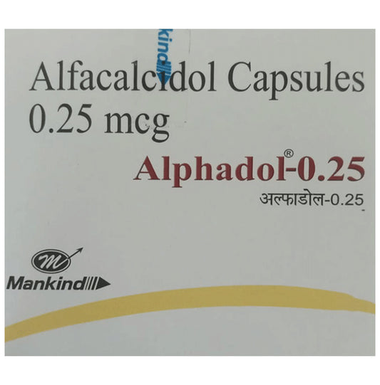 Alphadol 0.25mcg Capsule
10 Soft Gelatin Capsule