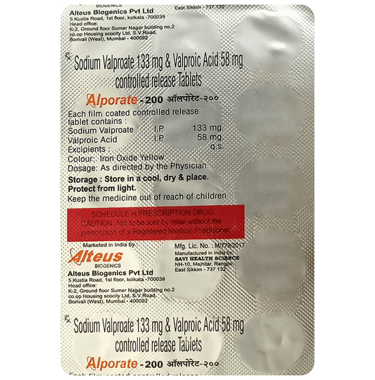 Alporate 200 Tablet CR
15 Tablet CR