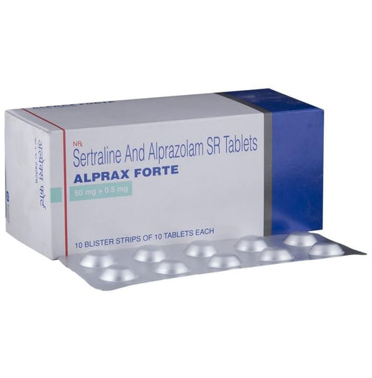 Alprax Forte 0.5 mg/50 mg Tablet
10 Tablet