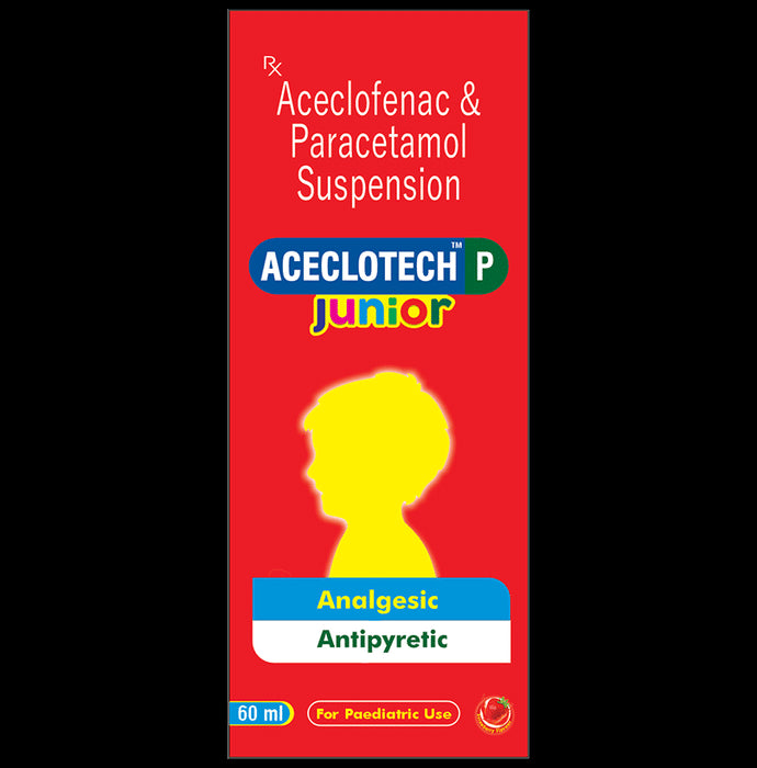 Aceclotech P Junior Oral Suspension Strawberry
60 ml Oral Suspension