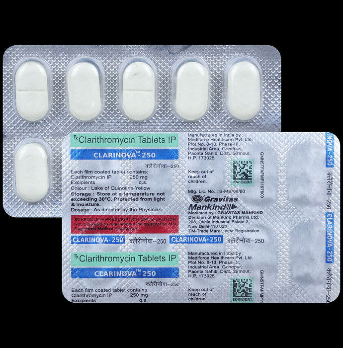 Clarinova 250 Tablet
10 Tablet