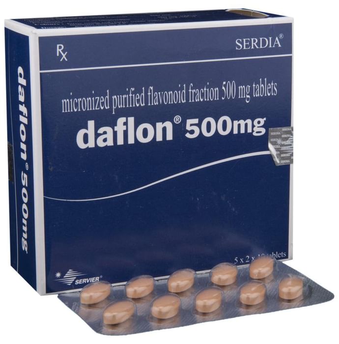 Daflon 500 mg Tablet
10 Tablet