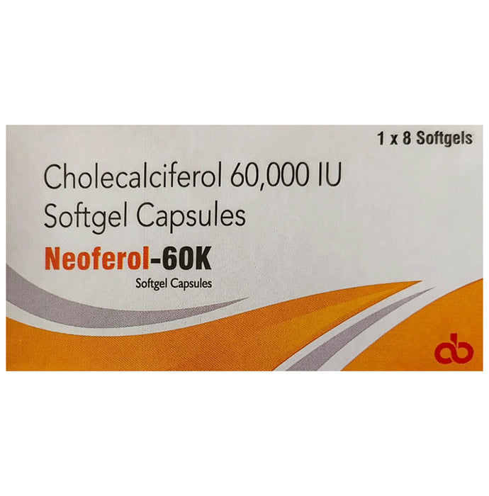 Neoferol 60K Softgel Capsule
8 Soft Gelatin Capsule