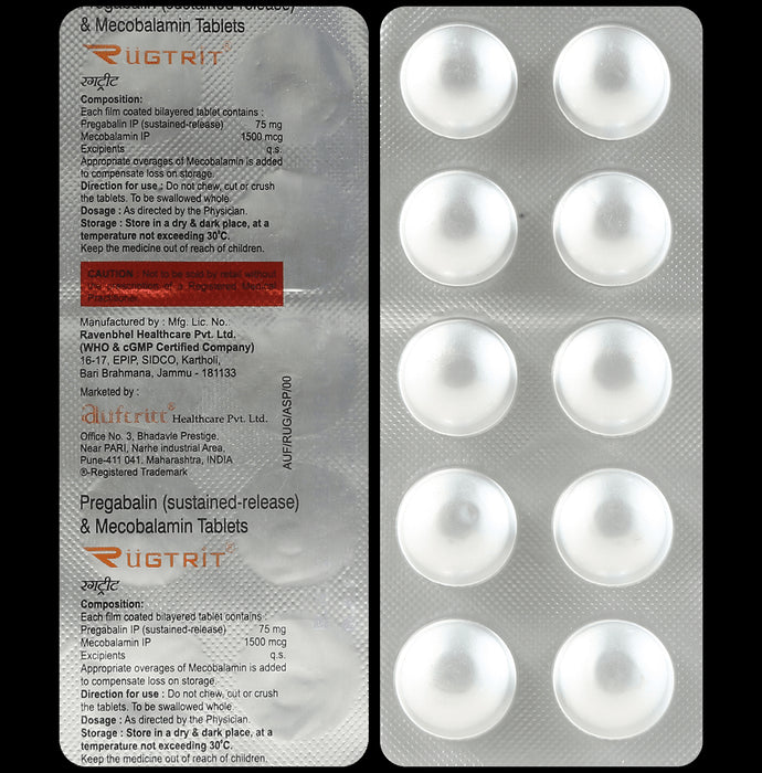Rugtrit 1500mcg/75mg Tablet
10 Tablet